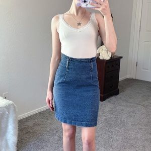 Pencil Denim Skirt
